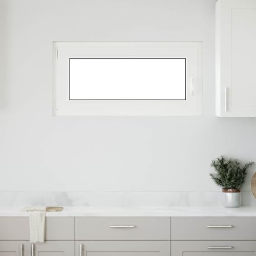 QUAHEAS Risor - Finestra per cantina, 100 x 50 cm, in PVC e vetro, con telaio a 5 camere, funzione basculante, protezione termica e isolamento acustico, per cantina e interni