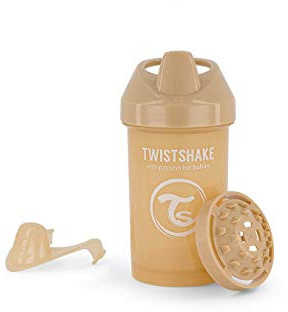 Twistshake Vital Innovations 78273 Trinkbecher Crawler Cup, 300 ml, Pastellbeige