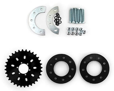 Cykel ekerkedja hjul cykel bakhjul 32T kedjehjul för vår vänstra motorsats 16T frihjul med adapter för motor MY1016Z (kit 4)
