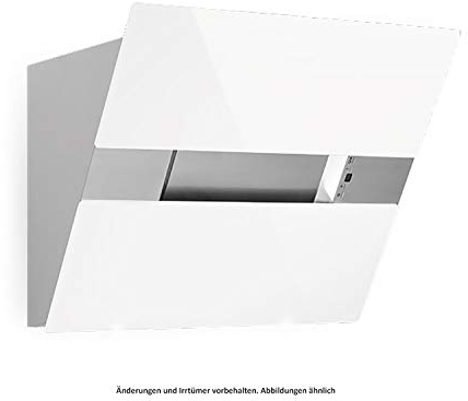 SILVERLINE Capella CPW 800 W Wandhaube kopffrei Edelstahl/Glas Weiß 80 cm