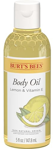 Burt's Bees Hautpflege, Körperöl mit Zitrone und Vitamin E, 100% natürlich, 142 ml (Verpackung kann variieren)