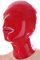 Latex Maske Bdms Maske Sm Bondage Fetisch Vollmaske Nase Und Mund Haben Getrennte Öffnungen Ersticken Verhindern Hergestellt Aus Hochwertigem Latex, Weich Und Bequem, Perfekte Passform,Rot,XL