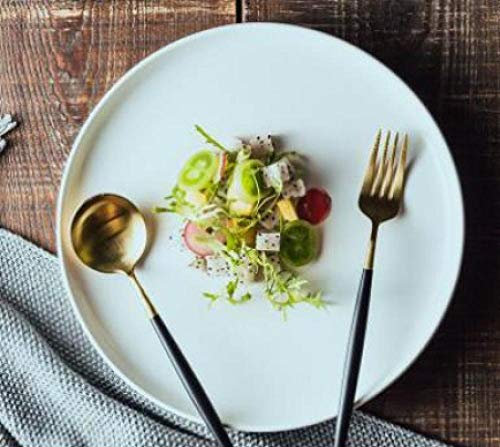 7.5/10 pouces assiette occidentale en céramique nordique assiette à steak assiette petit-déjeuner assiette blanche assiette à salade-Assiette western blanche_25 * 2,7 cm