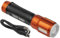KLEIN TOOLS Linterna LED recargable con luz de trabajo, 500 lúmenes, cable de carga USB, clip de bolsillo, indicador de duración de la batería, magnético 56412, naranja/negro