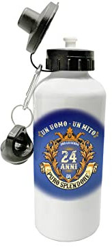 Borraccia Compleanno 24 anni - Un uomo un Mito una Leggenda - 24 Anni di puro splendore - Borraccia Compleanno - Idea Regalo Compleanno 24 anni - Idea Regalo Uomo