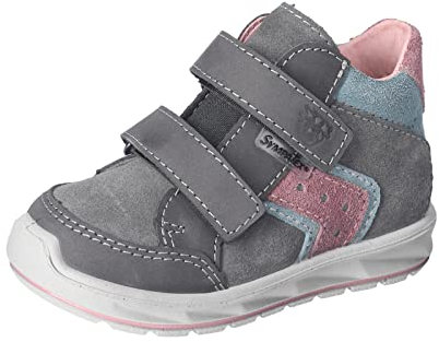 RICOSTA Baby Jungen Lauflernschuhe KIMO,Kinder Boots,WMS:Mittel,lose Einlage,Sympatex,Klettstiefel,Booties,Leder,Asphalt/Sucre (490),24 EU