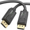 KabelDirekt – 8K DisplayPort Cable 2.0 – 2m – DP 2.0 cable with special A.I.S. shielding for gaming PCs/gaming laptops and high resolution 4K / 8K or super fast 144Hz, 240Hz or 360Hz