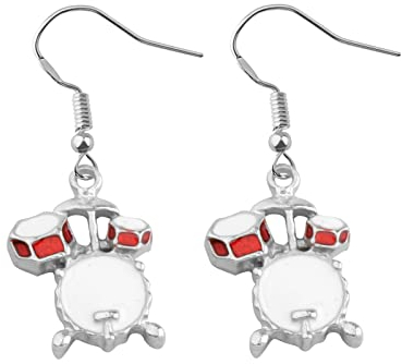 Drummer Gift Drummer Jewelry Tiny Drum Kit Charm Earrings Gifts Musician Gift Percussion Jewelry Drum Player Band Gifts