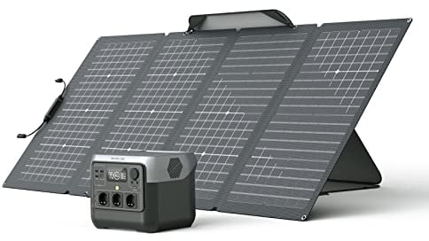 ECOFLOW Solar Generator River 2 Pro 768Wh LiFePO4 Battery with 220W Solar Panel, 3x300W AC Outlets (1600W Surge), Portable Power Station for Home Backup Outdoors Camping RV Emergency