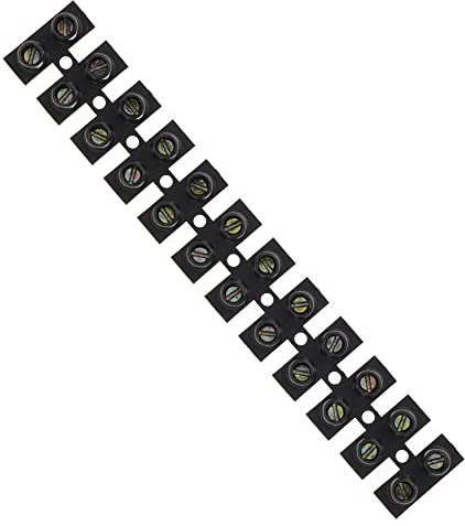 Morsettiera Da 30A Amp, Morsetti Elettrici A 12 Vie, Strisce Di Connettori Elettrici In Polietilene Nero, Blocchetti Di Cioccolato Per Cavi Di Collegamento/Giunzione