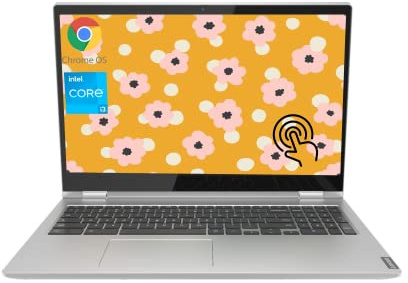 Lenovo Chromebook Ordinateur portable 2 en 1, écran tactile Full HD de 15,6 po, Intel Core i3-8130U, 4 Go, 64 Go eMMC SSD, Wi-Fi, lecteur de carte micro-SD, Chrome OS, gris