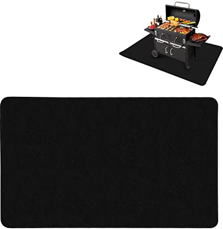 Alfombrilla Parrilla Fogones, 165x99cm Debajo Parrilla Barbacoa Alfombrilla para el Suelo Alfombrilla Prueba de Aceite y Agua Protección Contra Salpicaduras Aceite Alfombrilla para Chimenea Ignífuga