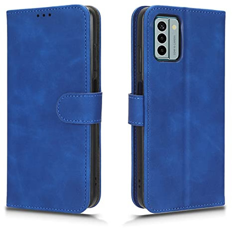 WBWONE Cover per Nokia G22, Custodia Flip Pelle Portafoglio, Magnetica Libro Silicone TPU Wallet con Slot Schede Supporto Antiurto Case - Blu