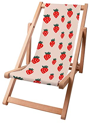 DreamRoots Kinder Liegestuhl Outdoor, Klappbarer Gartenstuhl für Draußen, Faltbarer Campingstuhl mit Waschbarem Bezug aus 100% Polyester bis zu 130 kg