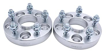 SHLPDFM 2 Stück 25mm Spurverbreiterung Distanzscheiben Set Ø63.4 5x108mm mit 10 Stück Radschrauben M12x1,5 für FORD FOCUS MK2 MK3 RS ST