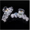 Yurosiay Lot de 4 barrettes à cheveux transparentes pour femme - Accessoires de bricolage - Petit cercle transparent - Pinces à cheveux antidérapantes - Pour femmes et filles - 4#