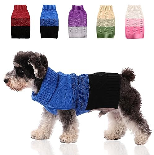 ASENKU Hundepullover für Kleine Mittelgroße Große Hunde,Wärme Hundepulli Strick Pullover Hund,Hundepulli für Dackel,Französische Bulldogge Bulldog Chihuahua