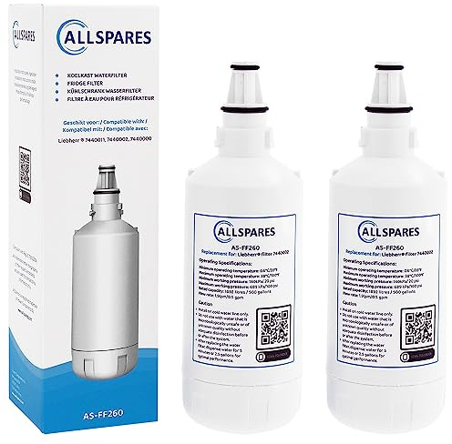 AllSpares Wasserfilter für Kühlschrank geeignet für Liebherr 7440002 (2 Stück)