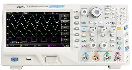 ZEEGII oscilloscope numerique Oscilloscope à phosphore numérique UPO3102CS/UPO3104CS/UPO3202CS/UPO3204CS 2/4 canaux analogiques 2.5GS/s 200000wfms/s. (Color : UPO3204CS 4CH 200MHz)