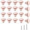 ShipeeKin 20x Polished Chrome Cabinet Hardware Round Mushroom Door Pull Handle Knobs 30mm for Cupboard Wardrobe Dresser Bedroom Bathroom Furniture (Rosegold)