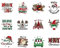 CREATCABIN 12 Stück Weihnachts-Aufkleber Aufbügeln,Frohe Weihnachten,Wärmeübertragungsaufkleber-Set,Bunte Vinyl-Applikationsflicken,Heißschmelzfolie Für Selbstgemachte Kleidung,T-Shirts 18.5cm