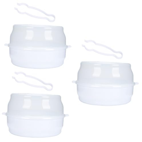 ibasenice 3st Sterilisatorbox Für Babyflaschen Babyhalter Babymilchflasche Muttermilchflasche Mikrowellen-sterilisator Mikrowelle Babyflaschenhalter Weiß Geschirr Pp Ablaufkasten