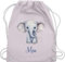 Turnbeutel Rucksack - Zootiere - Elefant Dickhäuter Grauer Riese Rüsseltier - Unisize - Pastell Rosa - tasche für kita elefanten geschenke beutel und elefantenmotiv sportbeutel junge elephant