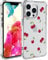 Wihytec Fresh Cherry Phone Case for iPhone 12/12 Pro Cherry Case Cover Clear Phone Case w/Four Corner Reinforced Shockproof Girly Women Phone Cover Transparent Case