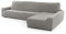 SOFASKINS® super elastischer Chaise Longue überzug, Sofabezug rechte Lange Armlehne, Sofa überzug atmungsaktiv, bequem und langlebig, Kompatible Abmessungen des Sofas (210-340 cm), Farbe hellgrau