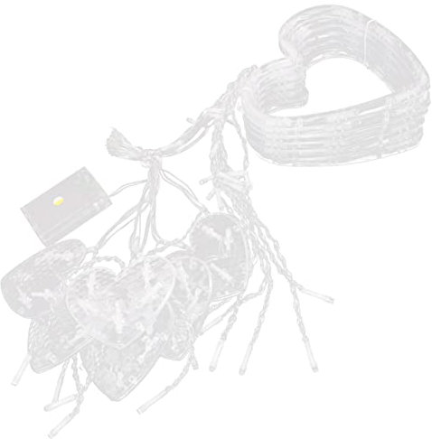 Amosfun Led Herz-lichterkette Batteriebetriebene Dekorative Lichter Für Schlafzimmer Romantische Raumgestaltung Und Fensterdekoration Warmweiße Lichter Für Festliche Anlässe