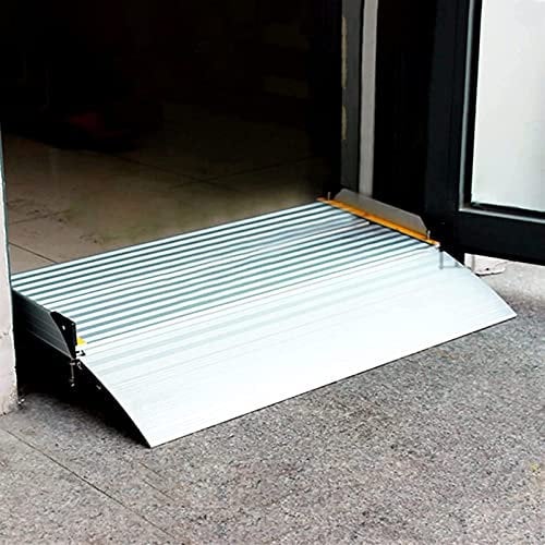Generic Bridge Threshold Ramp, Wheelchair Ramp for Doorway & Front Door, Aluminum Entrance Threshold Ramp with Non Slip Surface, for Stairs, Doors, Mobility Scooter