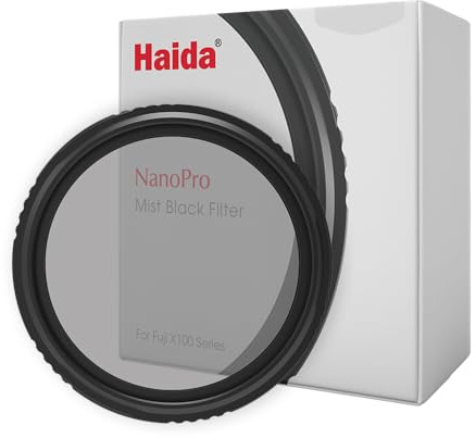 Haida Mist Black 1/4 Filter mit Objektivdeckel kompatibel mit Fujifilm Fuji X100VI X100 X100S X100F X100T X100V Digitalkamera