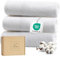 Ferò Set Asciugamani Ospite Lusso 3 Pezzi, Cotone Premium 100% 550 g/m², OEKO-TEX, Asciugamani Piccoli Ultra Morbidi e Assorbenti, Design Italiano, Asciugamani Bidet 30x50 cm, Bianco