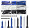 Wensilon(105 PCS) 3/16 Concrete Screw Anchor Kit Blue/Black/White Flat Head for Anchoring to Masonry, Block or Brick Stucco