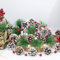 TaoQ C 150 Stück Weihnachten Tannenzapfen Weihnachten Kiefernzapfen Natürliche Schnee Tannenzapfen Beere Kiefer Zweig Ornamente für DIY Handwerk Home Xmas Winter Vase Füller Dekoration