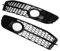 Kühlergrill Kompatibel for Audi A6 C6 S-linie S-Facelift 2008-2011 Front Stoßstange Nebel Licht Lampe Kühlergrill Abdeckung Waben 4F0807681Q01C(Glossy Black)
