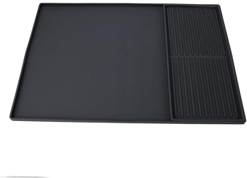 Kaffee Bar Matte für Arbeits Platten Wärmedämmung Silikon Kaffee Maschine Bar Matte Dual Zone Trocknungs Matte und Tropf Tablett für Küche (TOPINCN4m68igrgvk-11)