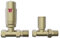 NRG Straight TRV Thermostatic Radiator Valve with Free Manual Straight Valve Brushed Brass