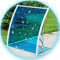 PENGFEI Blaues Brettvordach, Regentür, Polycarbonat, Ausdauerbrett, stoßfest, robust und sicher, Halterung aus Aluminiumlegierung, rostfrei, anpassbar (Farbe: Blau, Größe: 60 x 200 cm)