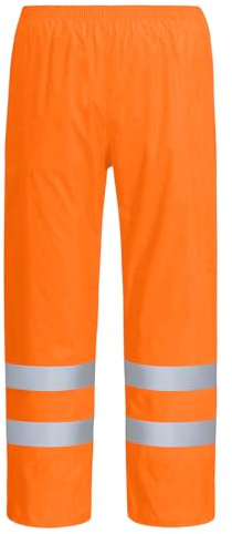 AUYAO Unisex Impermeabile, Tuta Antipioggia Impermeabile da Uomo, Riflettente Pantalone Anti Pioggia Alta Visibilità, Strisce Riflettenti Pantaloni Antipioggia, per Attività Trekking Campeggio