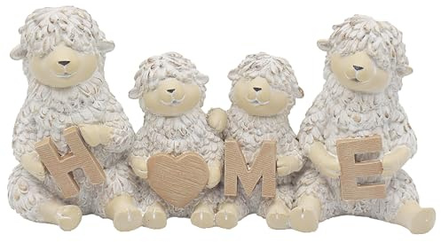 The Leonardo Collection Shaggy Sheep Home Home Decor Figurine | Home Theme, Cozy Farmhouse Style, Freestanding Piece, Shelf Decoration, Charming Interior Accent, Gift Ready