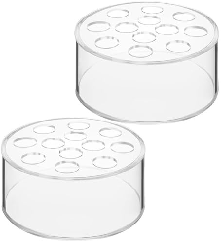 Ymxygz 2 Stück/Set Kreisförmige, Klare, Niedrige Acrylvasen 12 Löchern, Blumenvasen, Florales Herzstück, Moderne Vasen Für Die Esstischdekoration