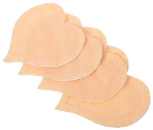 Coppette Assorbilatte Lavabili 2 Paia in Velluto per Allattamento | Tessuto Morbido, Anti-galattorrea, Facile da Indossare, Forma Cuore e Petalo, Formato Doppio
