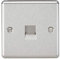 Knightsbridge CL73BC Telephone Master Outlet-Rounded Edge Brushed Chrome