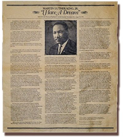 Our Amendments Martin Luther King Jr. I Have a Dream Speech Postergröße (58,4 x 73,7 cm)