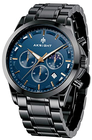 BENYAR Mode Herren Quarz Chronograph Wasserdicht Edelstahl 30M wasserdichte Uhren Business Casual Sport Design Armbanduhr für Herren