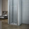Aica Porte de Douche Pivotante 90x185cm Verre Anticalcaire Installation en Niche