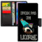 Coque j'peux Pas J'Ai Licorne A8 2018 Rabat Portefeuille Porte Cartes Pas Cher Drole Smartphone Noir Flip Case Housse pour Samsung Galaxy
