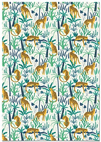 Panorama Papier Peint Adhésif Tigres de la Jungle 66x300 cm Imprimé sur Vinyle Textile - Installation Facile, Lavable et Résistant