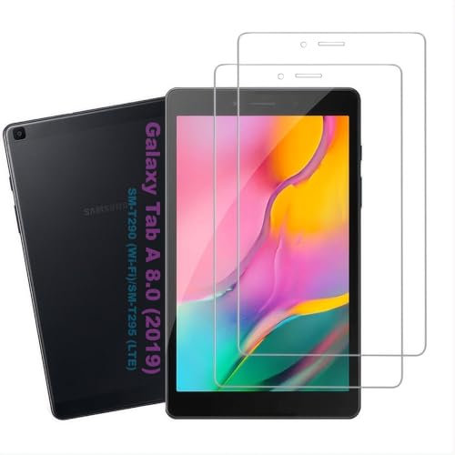 manlian 2 Stück für Panzerglaskompatibel mit Samsung Galaxy Tab A 8 Zoll 2019 (Modell:SM-T290, SM-T295). Gehärtetem Glas Displayschutzfolie.